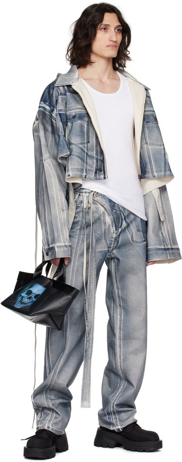 Mulepose Ottolinger Ottolinger Mini Skull-Print Shopper Tote Sort | 2701603, 3