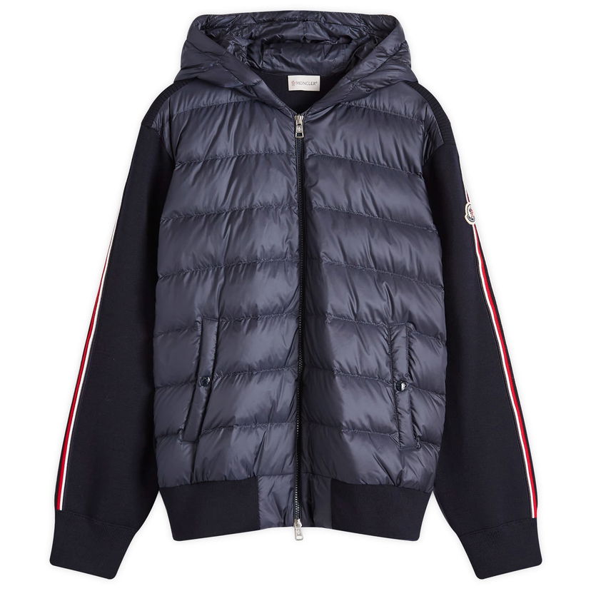 Jakke Moncler Down Knit Hooded Cardigan Jacket Sort | 9B000-M1131-22-742