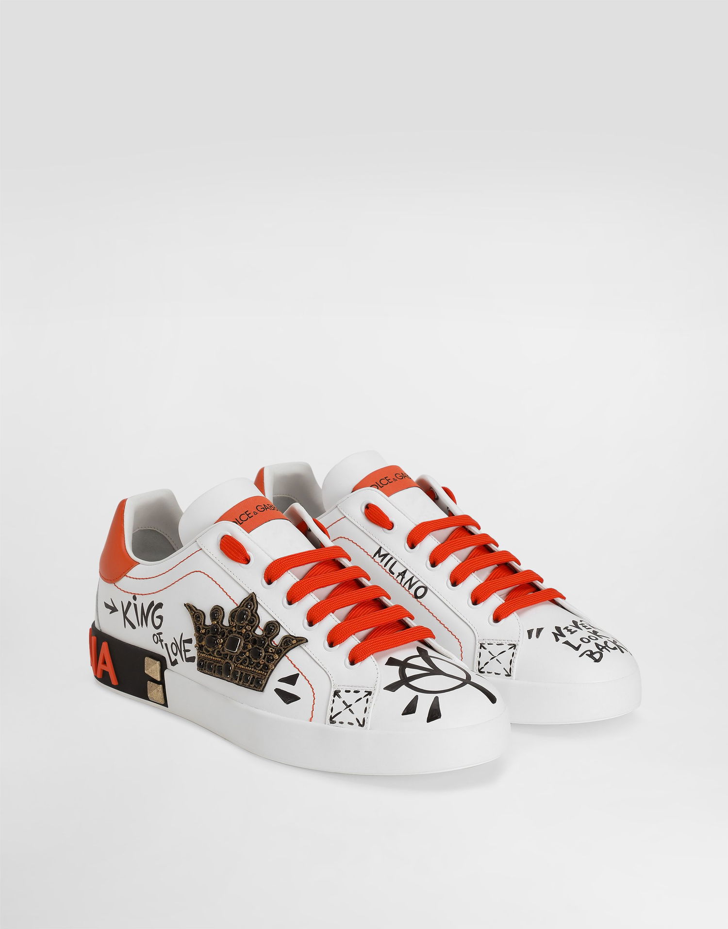 Sneakers og sko Dolce & Gabbana Portofino Nappa Calfskin Hvid | CS1759A02198W924, 1