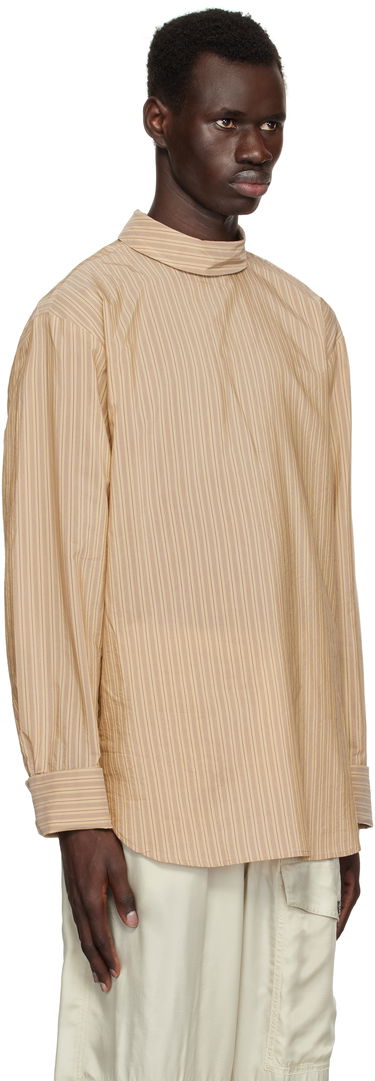 Skjorte Dries Van Noten Dries Van Noten Striped Turtleneck Shirt Beige | 251-020704-1524, 1