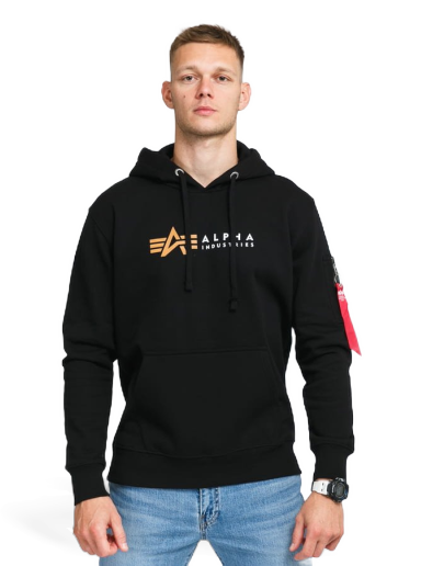 Sweatshirt Alpha Industries Alpha Label Hoody Sort | 118331 03