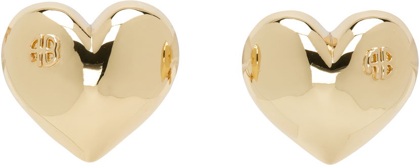 Øreringe Anine Bing ANINE BING Heart Earrings Metalisk | A-15-10448-GLD1
