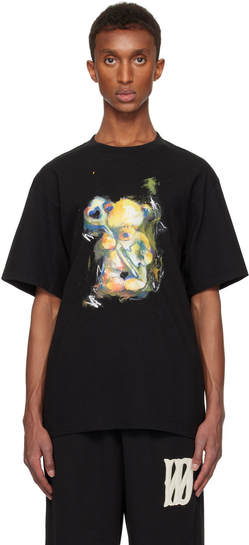 T-shirt We11done Teddy Bear Print T-Shirt Sort | WD-TT3-24-752-U-BK