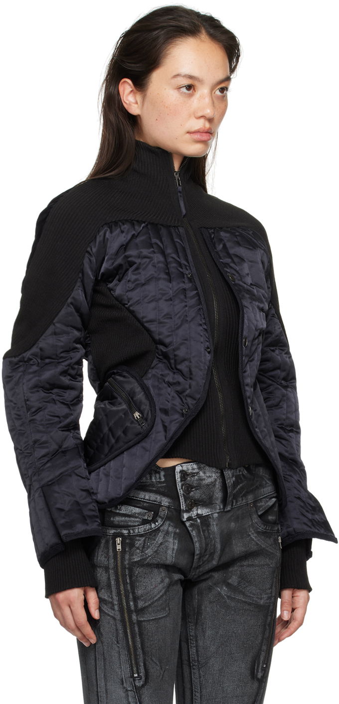 Bomberjakke Ottolinger Ottolinger Quilted Silhouette Jacket Sort | 1090605221, 1
