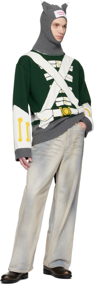 Sweater Charles Jeffrey Loverboy Charles Jeffrey LOVERBOY Knit Balaclava and Toy Soldier Sweater Grøn | 54090101, 3