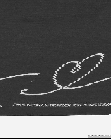 Tørklæde Acne Studios Printed Logo Bandana Sort | CA0304- J83, 3