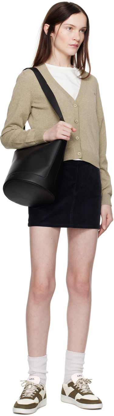 Sweater A.P.C. Josephine Cropped Cardigan Beige | COEZJ-F22316, 3
