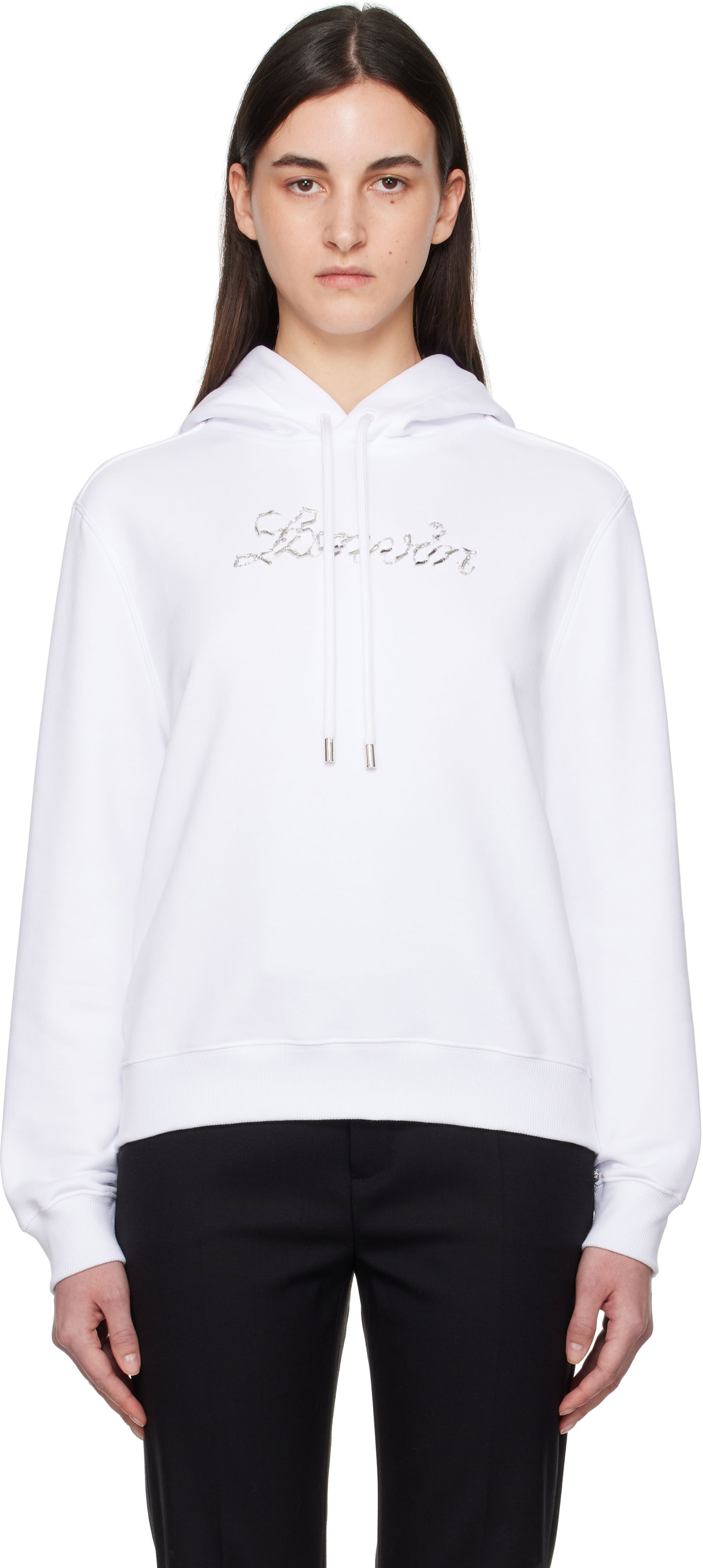 Sweatshirt LANVIN Lanvin Bead Embroidered Hoodie Hvid | RW-HO9003-J176-P25, 0