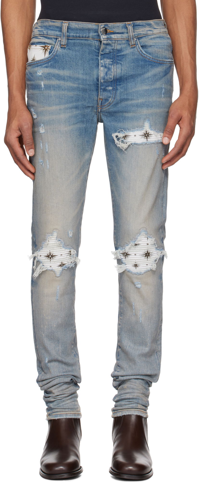 Jeans AMIRI AMIRI Micro Stardust MX1 Jeans Blå | AMDNSY1122