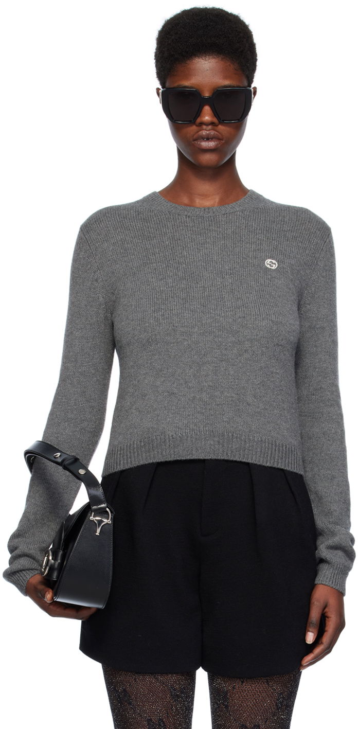 Sweater Gucci Embroidered Grå | 775883 XKDWS, 0