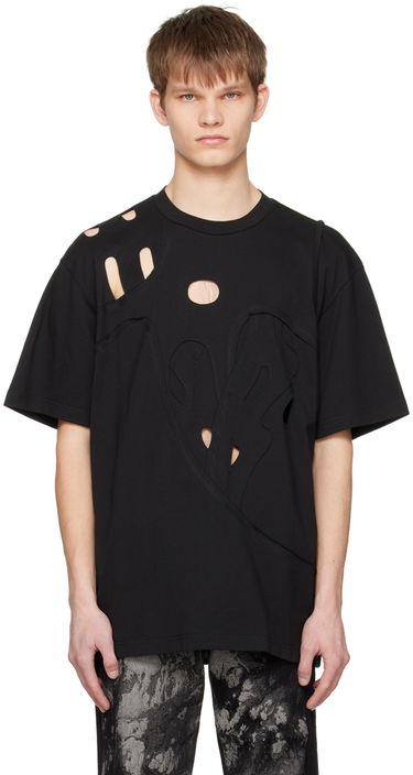 T-shirt Feng Chen Wang Feng Chen Wang Cutout T-Shirt Sort | FUS15TS01B, 0