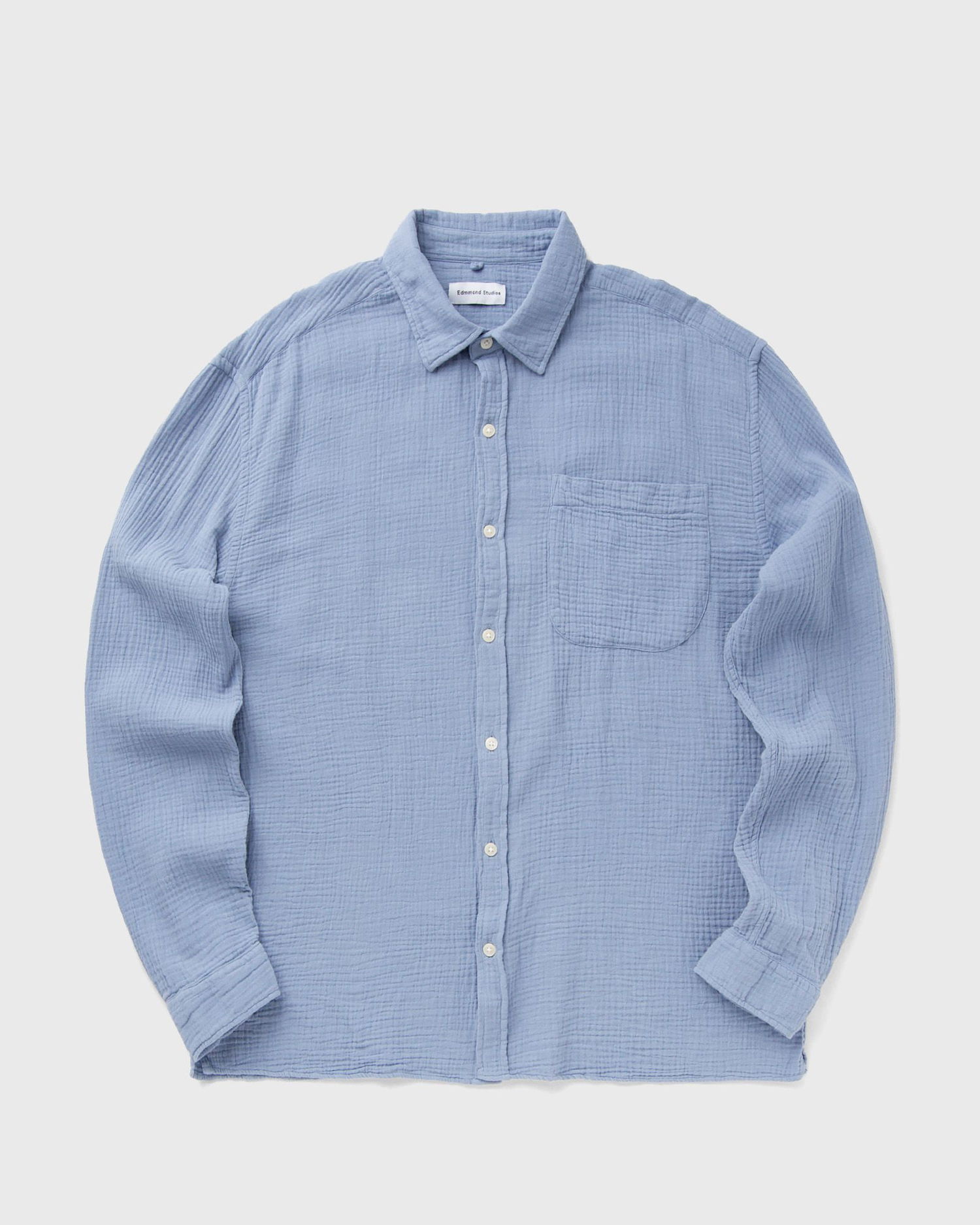 Skjorte Edmmond Studios Gauze Snap Shirt Blå | 125-10-08540, 1