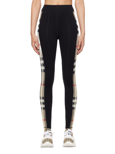Leggings Burberry Check Panel Leggings Sort | 8072124