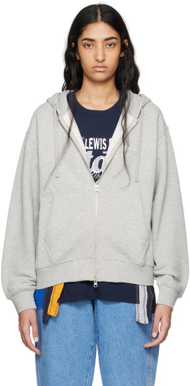 Sweatshirt Dime Gray Cursive Hoodie Grå | DIMESU2427GRY, 0