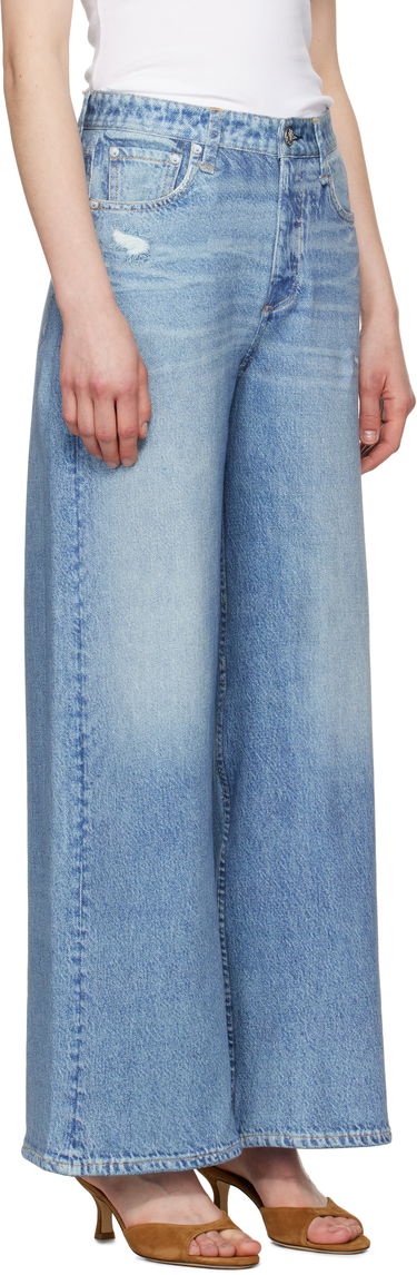 Jeans rag & bone rag & bone Miramar Sofie Ankle Wide-Leg Trousers Blå | WCW24S70078207, 4