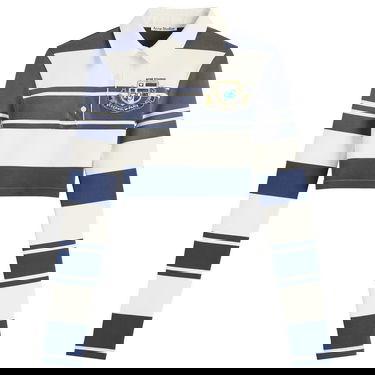 Polo skjorte Acne Studios Euston Cropped Striped Polo Shirt, Size Large Blå | AL0478-BL1, 1