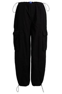 Oversized Parachute Cotton Poplin Trousers
