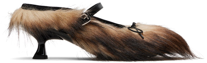 Skopleje Simone Rocha Simone Rocha Faux Fur Grip Mule Heels Brun | HBG1 1255