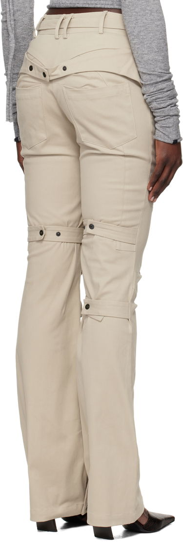 Bukser Ottolinger Ottolinger Deconstructed Flared Chino Trousers Beige | 2209080101, 2