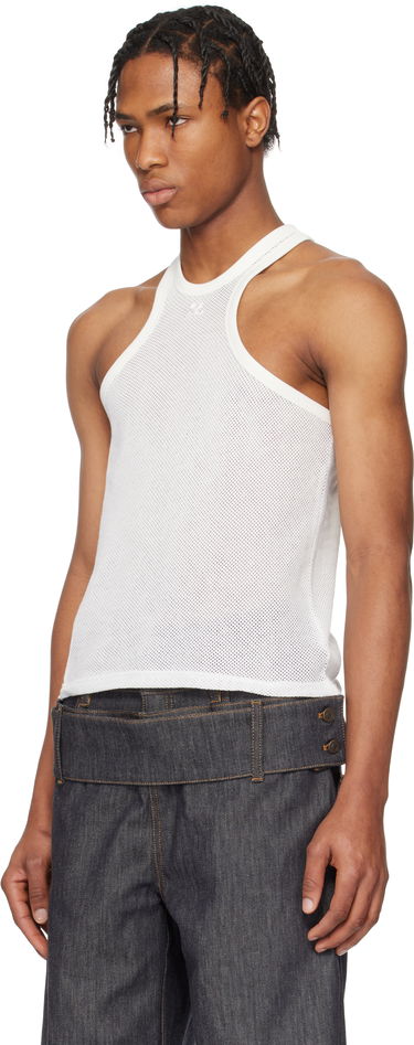 Tanktop Courrèges Courrèges Scuba Mesh Tank Top Hvid | 125JDE095JS0069, 3