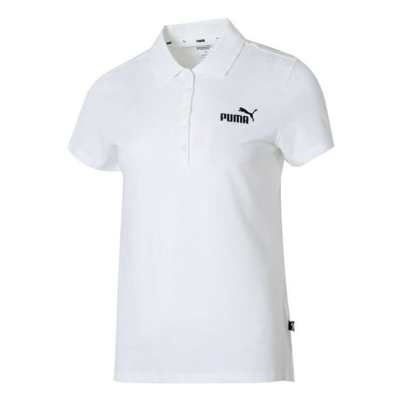 Polo skjorte Puma Logo Polo Shirt Hvid | 630564-02, 0