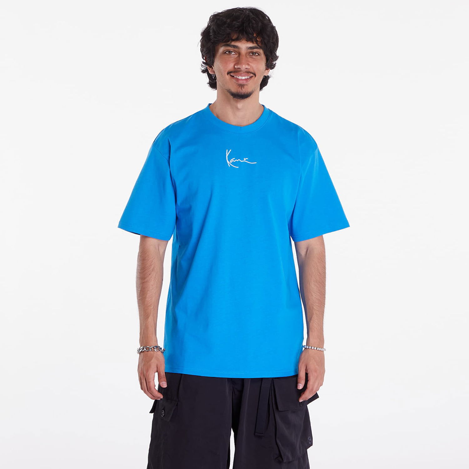 T-shirt Karl Kani Small Signature Essential Tee Blue Blå | KM-TE011-091-19, 0