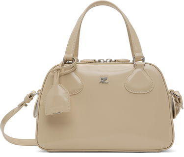 Skuldertaske Courrèges Studded Leather Bowling Bag Beige | 324GSA130CV0033, 0