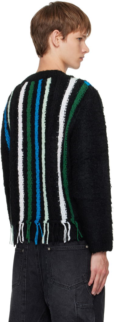 Sweater Andersson Bell Andersson Bell Reverse Stripe Fringe Sweater Sort | atb1350u, 2
