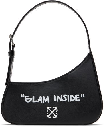 Håndtaske Off-White Off-White Jitney Quote Shoulder Bag Sort | OWNN18AC99LEA0011001, 0