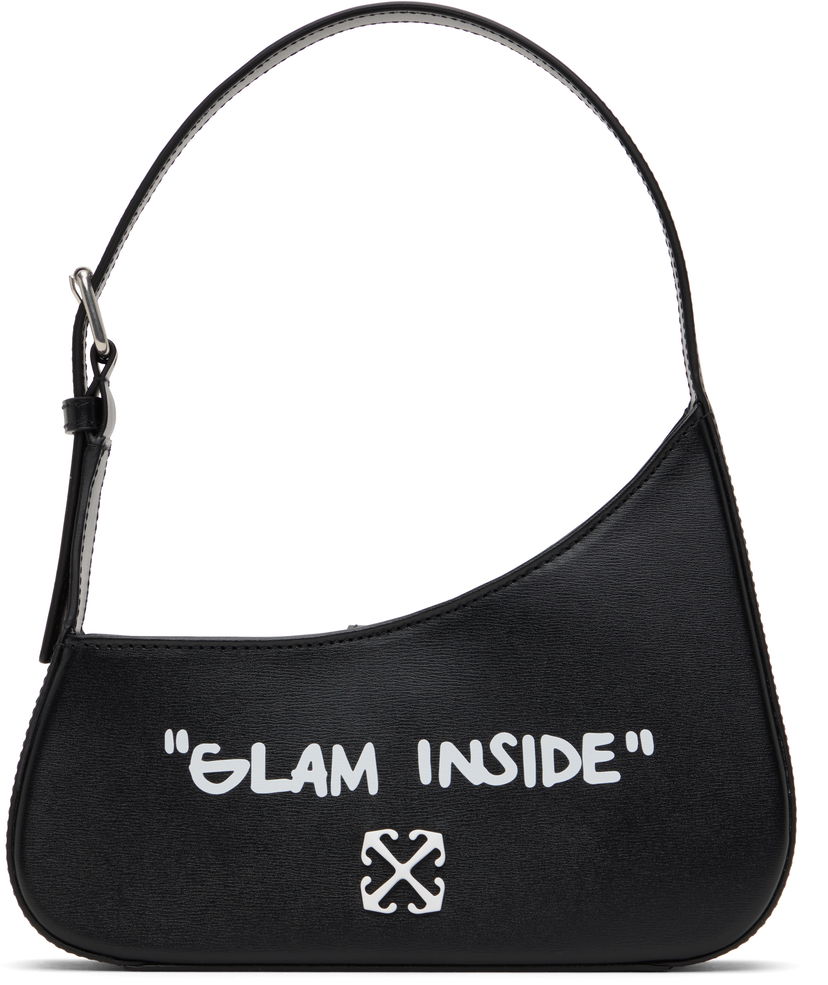 Håndtaske Off-White Off-White Jitney Quote Shoulder Bag Sort | OWNN18AC99LEA0011001
