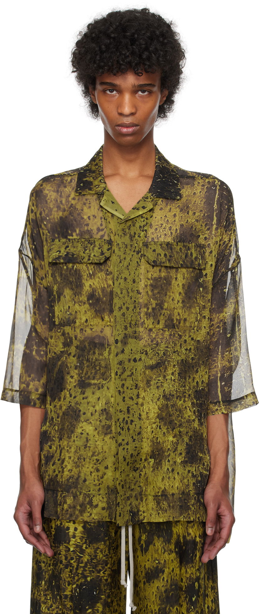 Skjorte Rick Owens Rick Owens Hollywood Magnum Tommy Shirt Grøn | RU01E5298 SP1