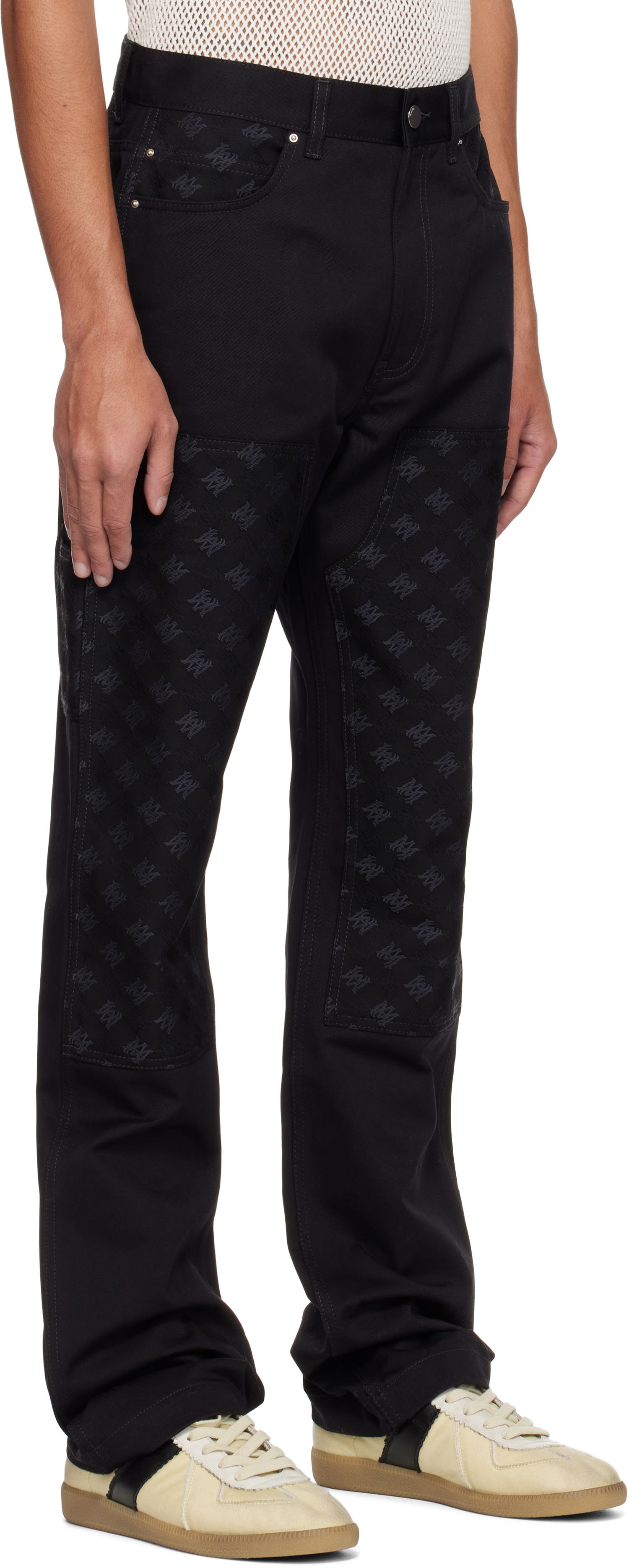Jeans AMIRI AMIRI MA Quad Jacquard Carpenter Jeans Sort | AMPACR1001, 1