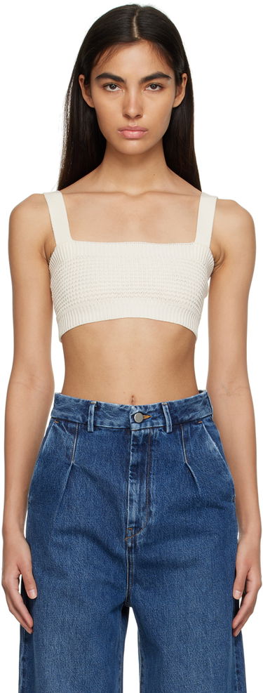 Tanktop Loulou de Saison Loulou de Saison Senna Tank Top Hvid | SENNA, 0