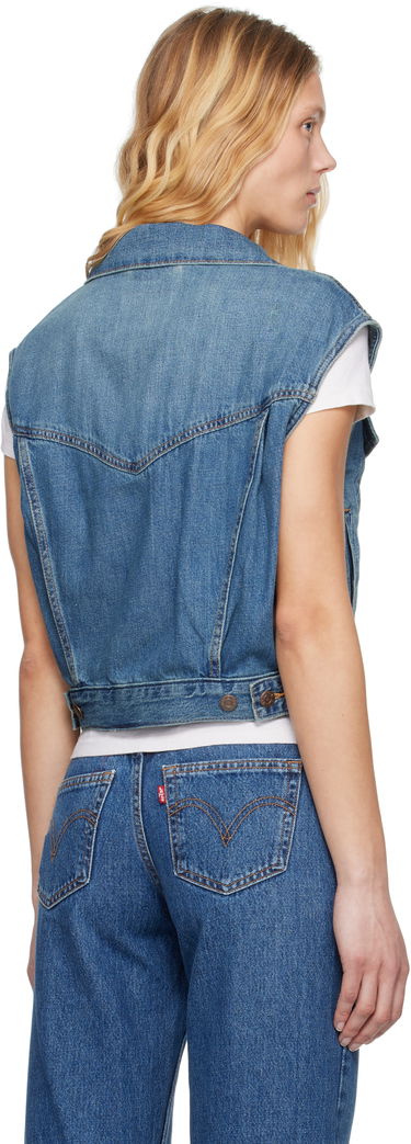 Vest Levi's Levi's Shrunken '90s Lightweight Denim Vest Blå | 001W2-0001, 2