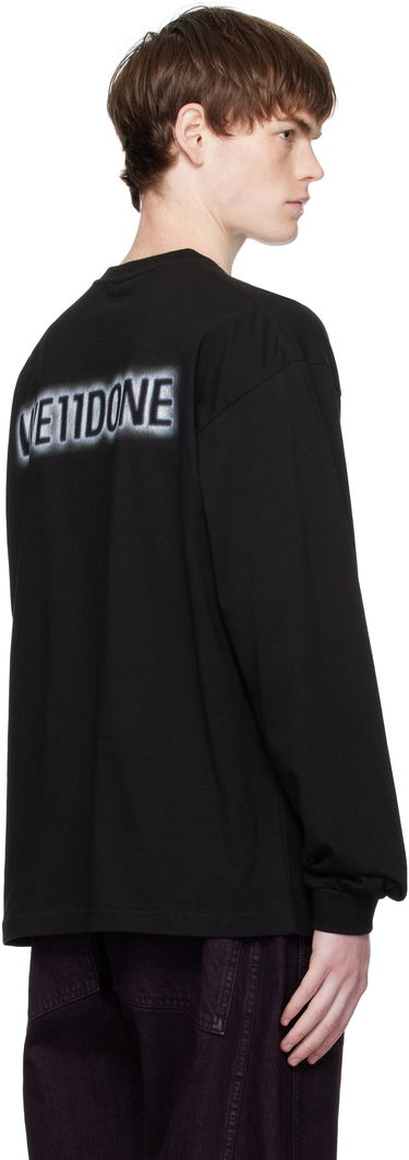 T-shirt We11done We11done Glow Teddy Long Sleeve T-Shirt Sort | WD-TT2-25-775-U-BK, 2