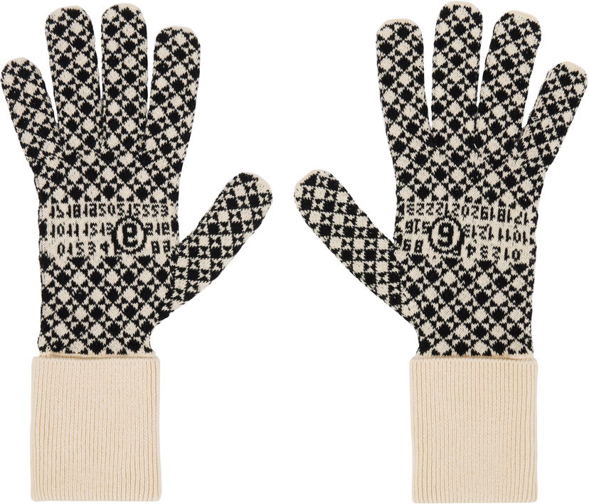 Handsker Maison Margiela MM6 Maison Margiela Knit Gloves with Cuffs Sort | S52TS0045 M13141