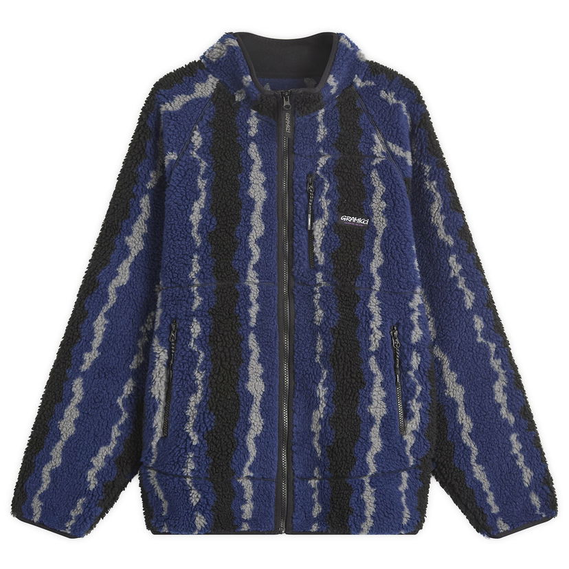 Jakke GRAMICCI Gramicci Ripple Sherpa Fleece Jacket Blå | G5FU-J043-NVR