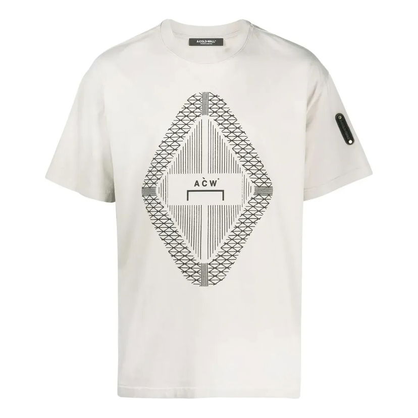 T-shirt A-COLD-WALL* Diamond Logo Print T-Shirt Hvid | ACWMTS133-LGGR