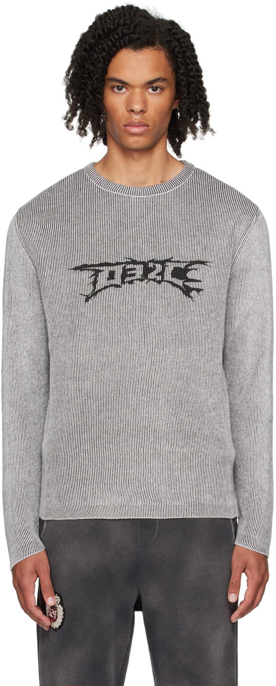 Sweater 032C Crewneck Nerve Shatter Grå | F24-MRK-1531-150
