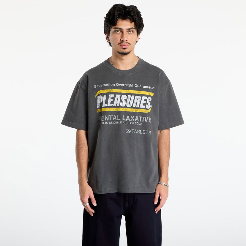 T-shirt Pleasures Relief Heavyweight T-shirt Grå | P25F041-BLACK
