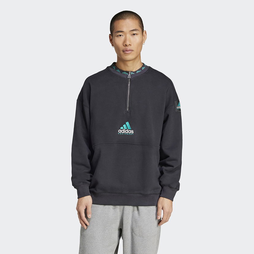 Sweatshirt adidas Originals Equipment Fleece Half-Zip Sweatshirt Sort | JP0357