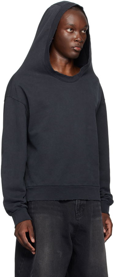 Sweatshirt We11done We11done Wide Neck Hoodie Sort | WD-TH2-24-801-U-BK, 1