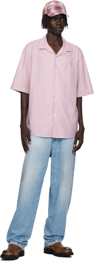 Skjorte Acne Studios Acne Studios Button-Up Camp Collar Shirt Lyserød | BB0634-, 3