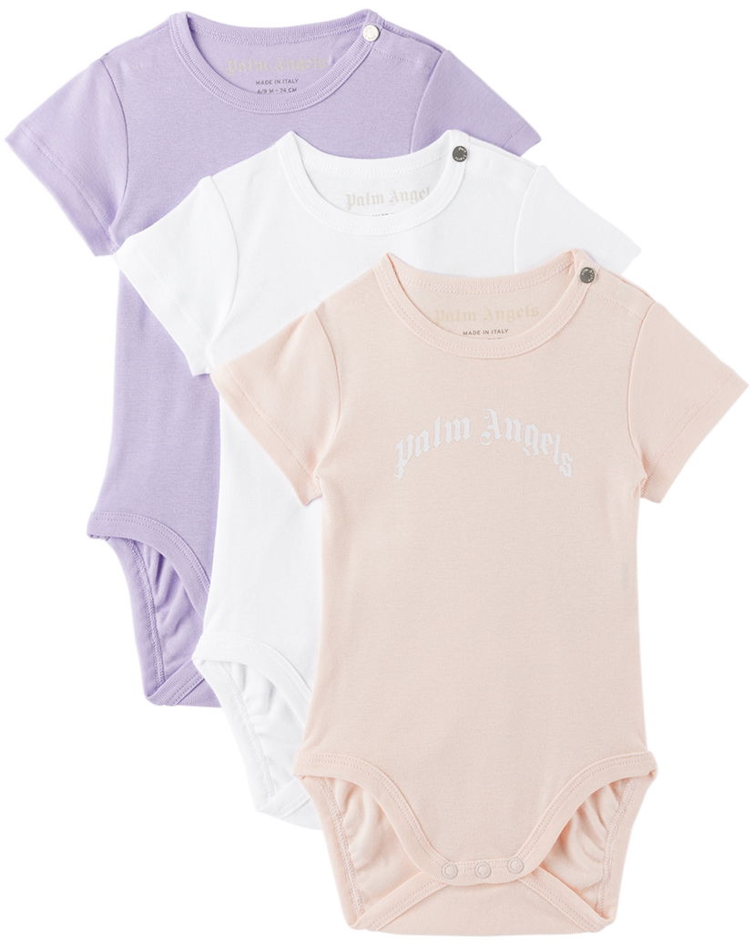 Krop Palm Angels Palm Angels Three-Pack Bodysuits Lyserød | PG2X001F22JER0013001