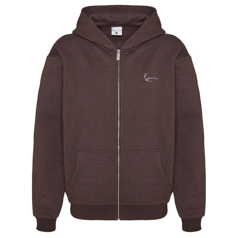 Sweatshirt Karl Kani Small Signature Tribal Os Full Zip Hoodie Brun | 60220058