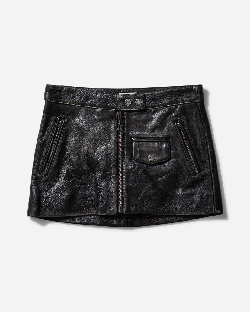 Nederdel GUESS Vintage Leather Skirt Sort | W4BD09L0V20 JTMU