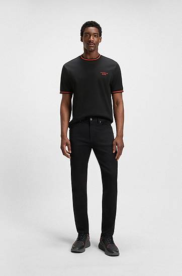 T-shirt BOSS Porsche x BOSS Cotton Tee with Moisture-Control Sort | 50543341, 1