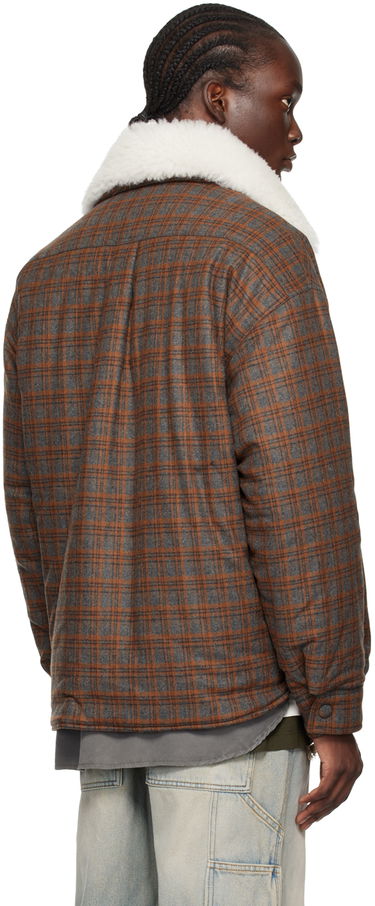 Jakke We11done We11done Insulated Plaid Faux-Shearling Jacket Brun | WD-SH2-24-170-M-BR, 2