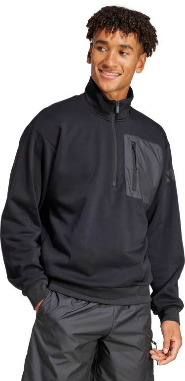 Sweatshirt adidas Originals adidas City Escape Fleece Half-Zip Sweatshirt Sort | jf3290, 1