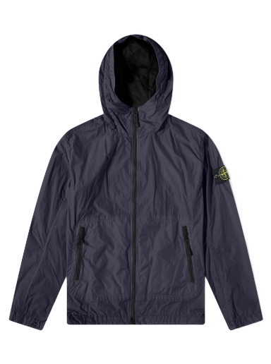 Vindjakke Stone Island Crinkle Reps Hooded Jacket Mørkeblå | 781540522-V0020